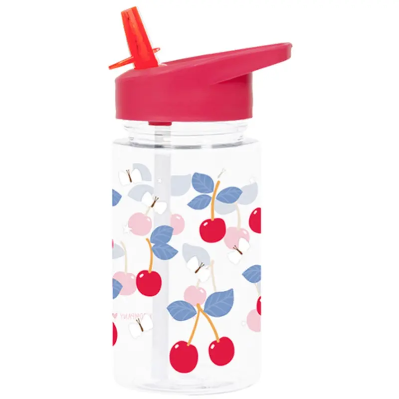 A Little Lovely Company Cherries Water Bottle 1