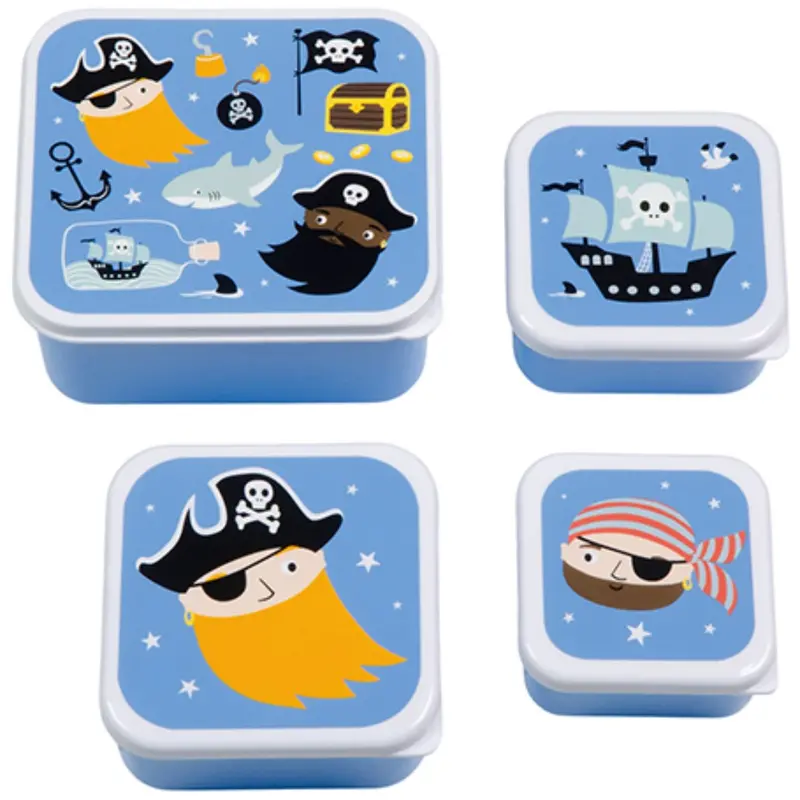 A Little Lovely Company Pirates Lunch & Snack Box Set 1