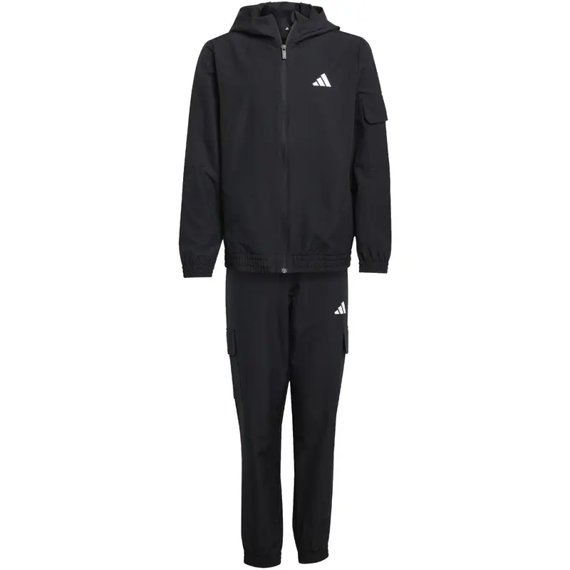 Adidas Originals Black/White J Wv Cargo Tracksuit 1