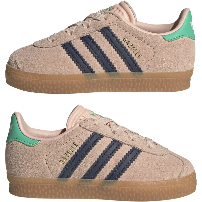 Adidas Originals Blush Pink/Night Indigo/Hi-Res Green Gazelle Cf El I Sneakers 5