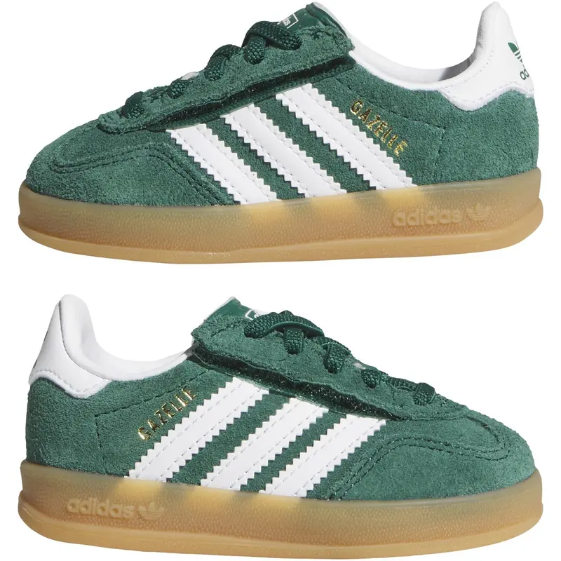 Adidas Originals Collegiate Green/Ftwr White/Gum 2 Gazelle Indoor Cf El I Sneakers 5