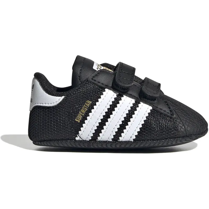 Adidas Originals Core Black/Ftwr White/Gold Met. Superstar Crib Sneakers 1
