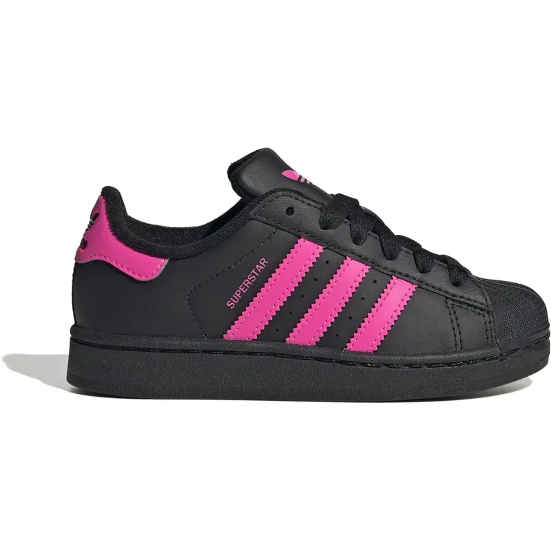 Adidas Originals Core Black/Lucid Pink/Core Black Superstar Ii C Sneakers 1