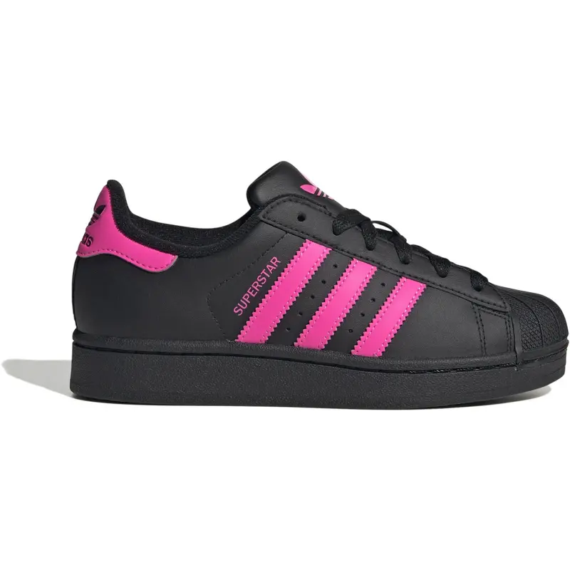 Adidas Originals Core Black/Lucid Pink/Core Black Superstar Ii J Sneakers 1