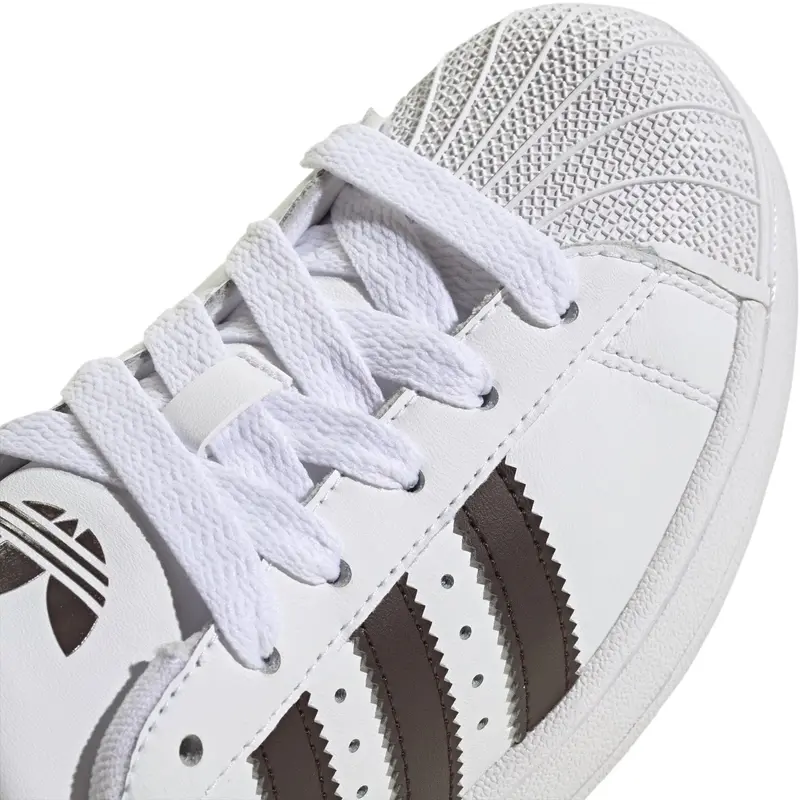 Adidas Originals Ftwr White/Aurora Coffee/Ftwr White Superstar Ii J Sneakers 3