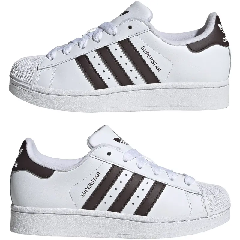 Adidas Originals Ftwr White/Aurora Coffee/Ftwr White Superstar Ii J Sneakers 5