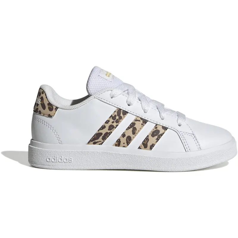 Adidas Originals Ftwr White/Magic Beige/Matte Gold Grand Court 2.0 K Sneakers 1