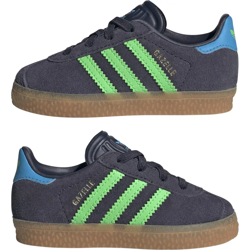 Adidas Originals Shadow Navy/Screaming Green/Lucid Aquamarine Gazelle Cf El I Sneakers 6