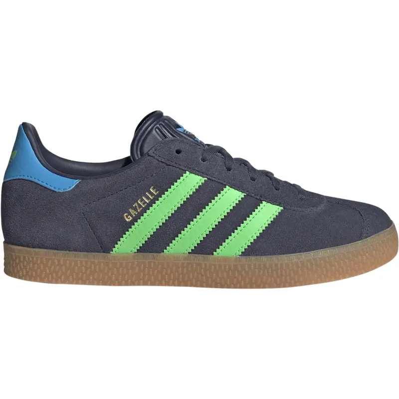 Adidas Originals Shadow Navy/Screaming Green/Lucid Aquamarine Gazelle J Sneakers 1