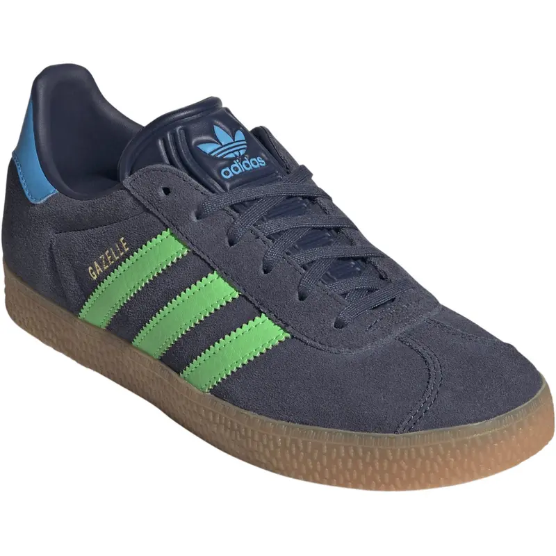 Adidas Originals Shadow Navy/Screaming Green/Lucid Aquamarine Gazelle J Sneakers 2
