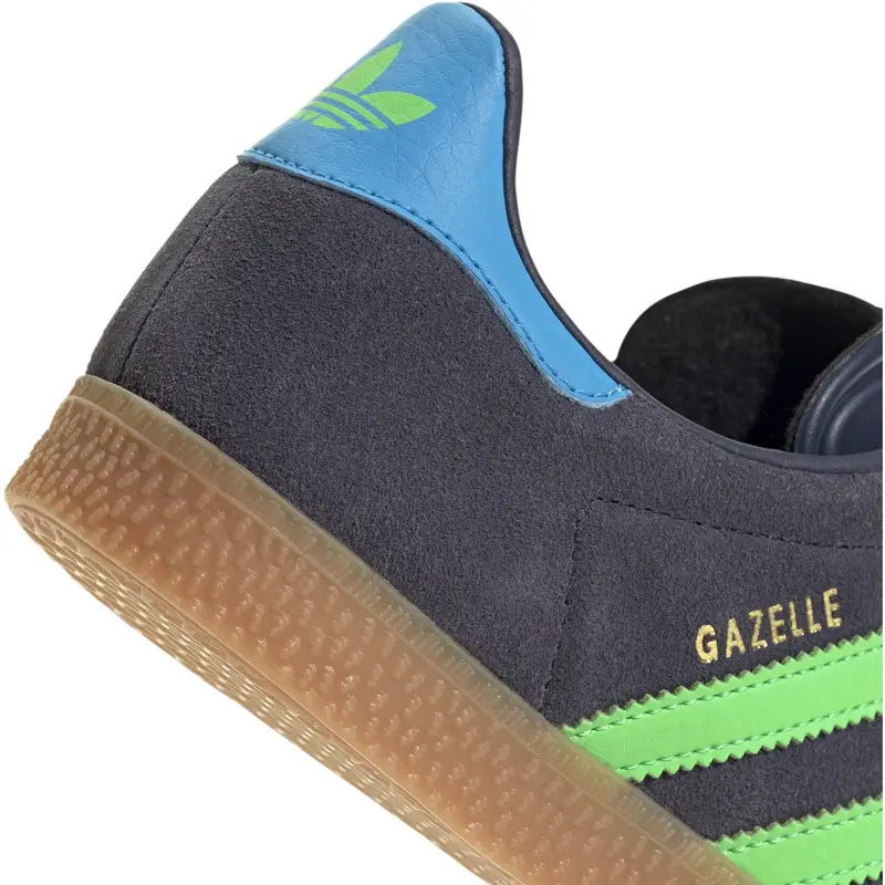 Adidas Originals Shadow Navy/Screaming Green/Lucid Aquamarine Gazelle J Sneakers 4