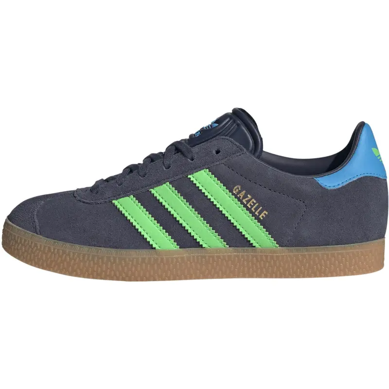 Adidas Originals Shadow Navy/Screaming Green/Lucid Aquamarine Gazelle J Sneakers 6