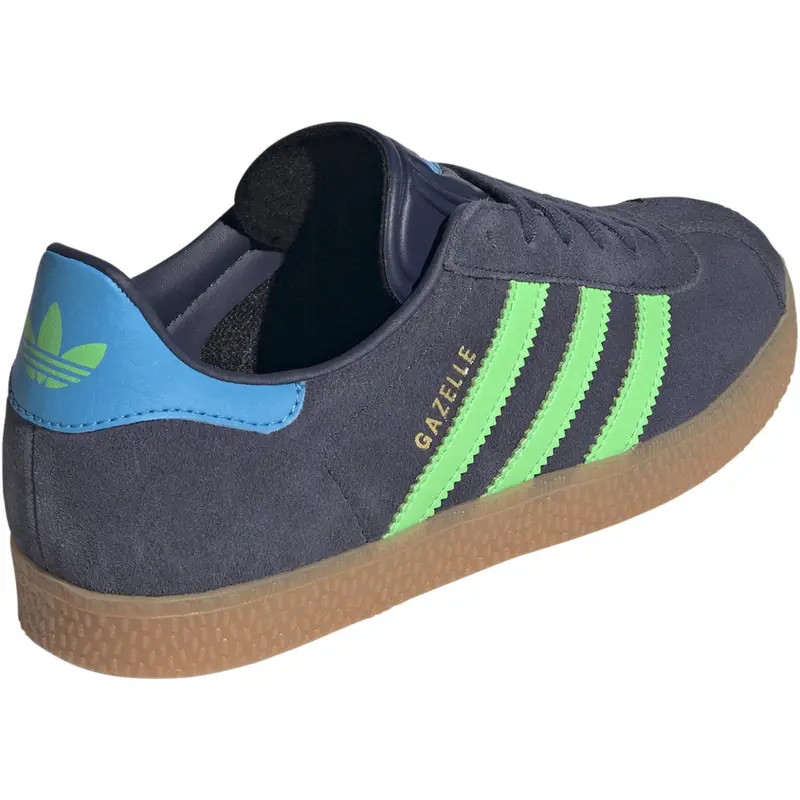 Adidas Originals Shadow Navy/Screaming Green/Lucid Aquamarine Gazelle J Sneakers 8