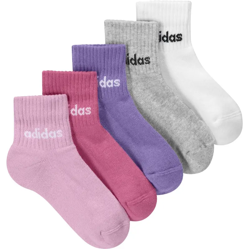Adidas Originals True Pink/Pink Fusion/Violet Fusion Kids Lin Ank 5P Socks 1