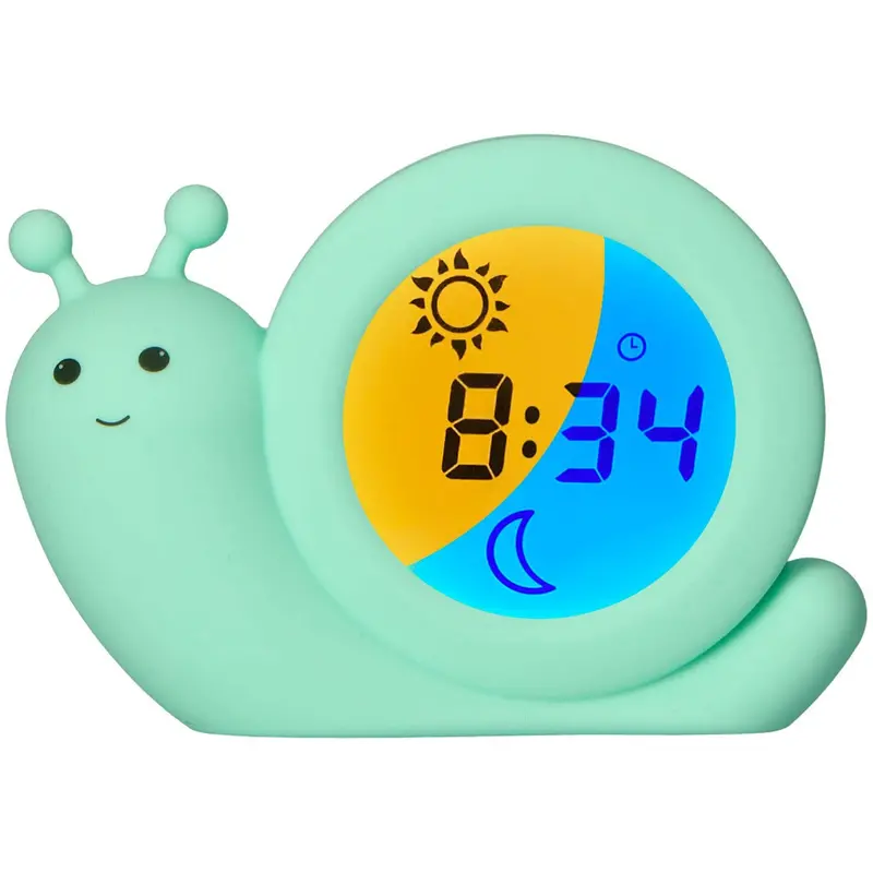 Alecto Green Sleep Trainer Night Light And Alarm Clock 1