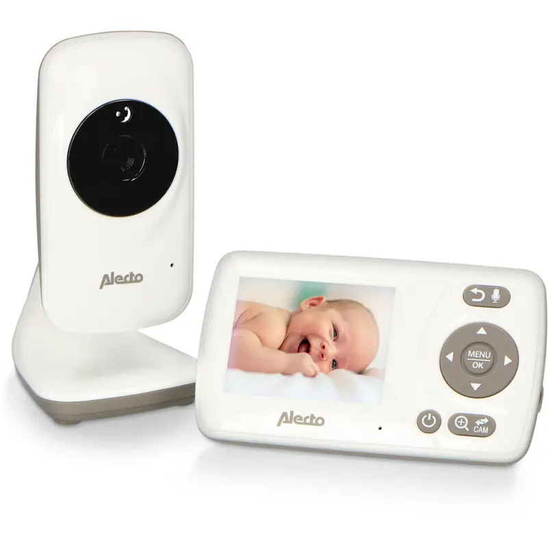 Alecto White/Taupe Video Monitor 2,4 Inch Colour Display 1