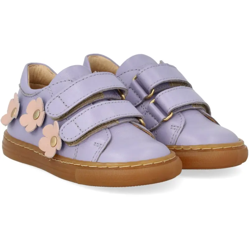 Angulus Amethyst/Rosebud Begynder Sneaker Med Blomsterapplikationer 1