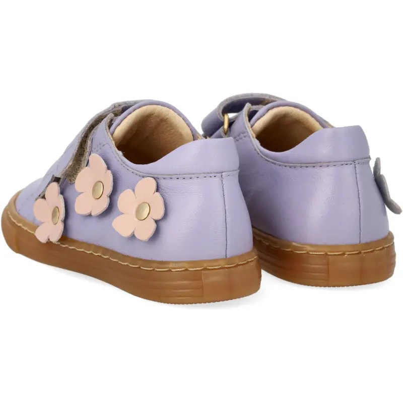 Angulus Amethyst/Rosebud Begynder Sneaker Med Blomsterapplikationer 2