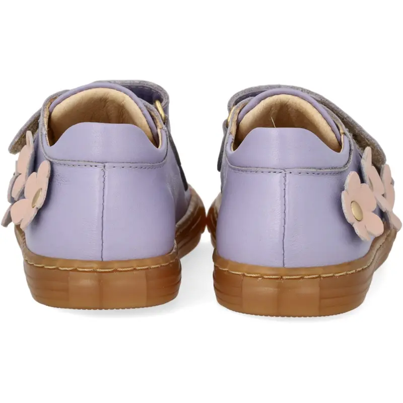 Angulus Amethyst/Rosebud Begynder Sneaker Med Blomsterapplikationer 3