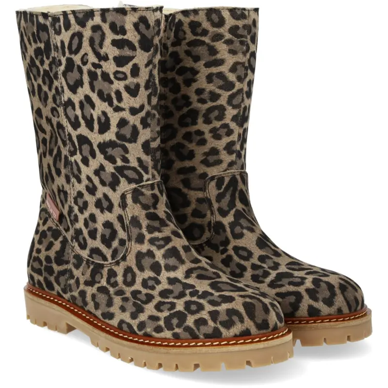Angulus Beige Leo Classic Mid-High Suede Boot 1