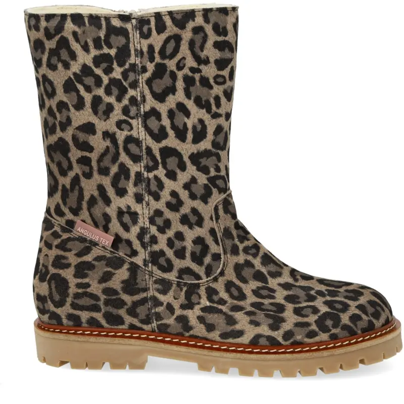 Angulus Beige Leo Classic Mid-High Suede Boot 4