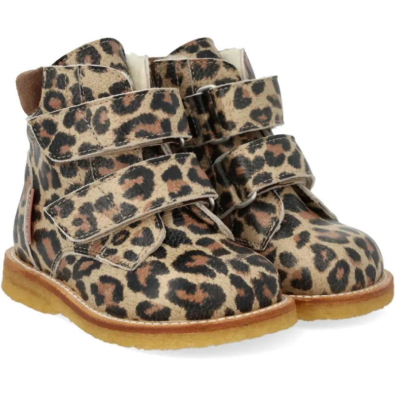 Angulus Beige Leo/Taupe Beginner Tex Boot With Velcro Closure 1