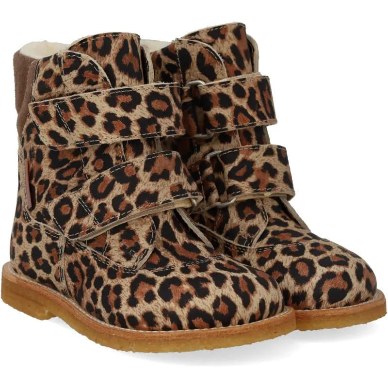 Angulus Beige Leo/Taupe Tex Boot With Velcro Closure 1
