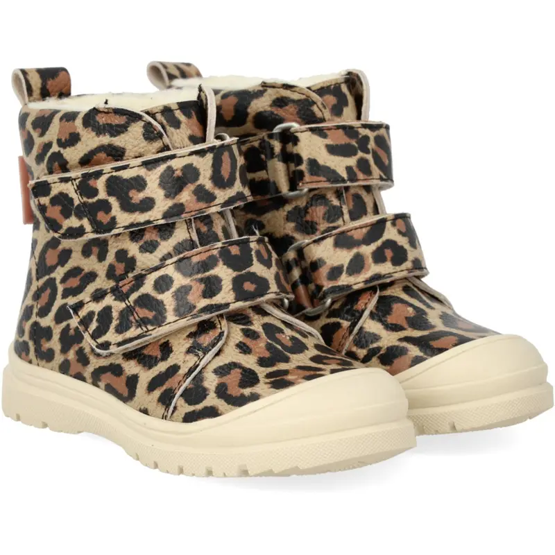 Angulus Beige Leo Tex Boot With Heart Print And Wool Lining 1