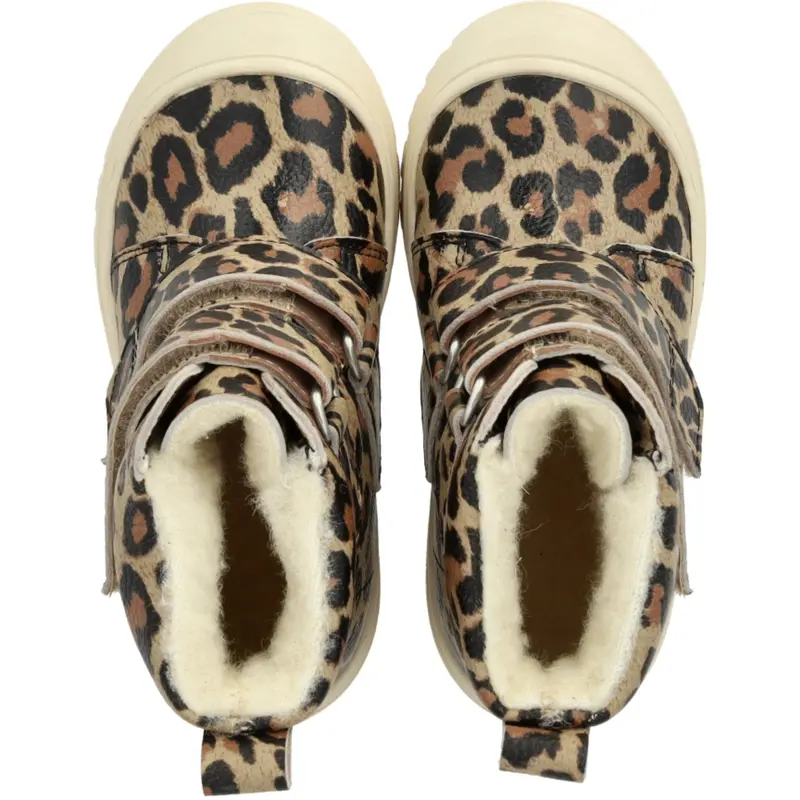 Angulus Beige Leo Tex Boot With Heart Print And Wool Lining 3