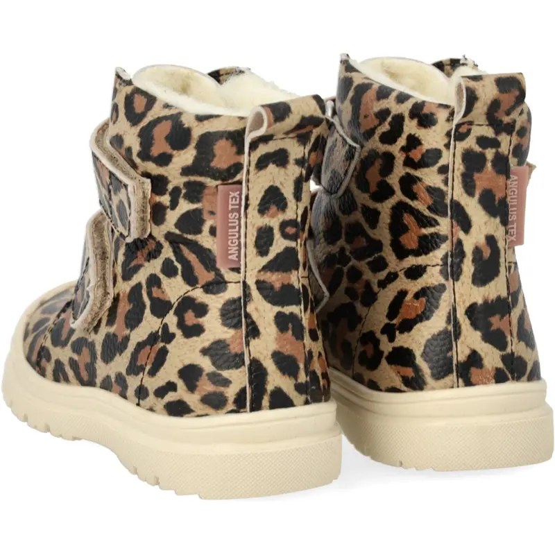 Angulus Beige Leo Tex Boot With Heart Print And Wool Lining 6