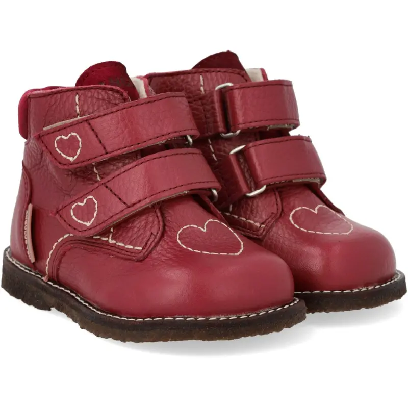 Angulus Berry/Berry Beginner Tex Boot With Heart Embroidery 1