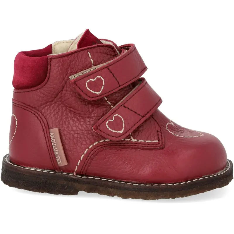 Angulus Berry/Berry Beginner Tex Boot With Heart Embroidery 4