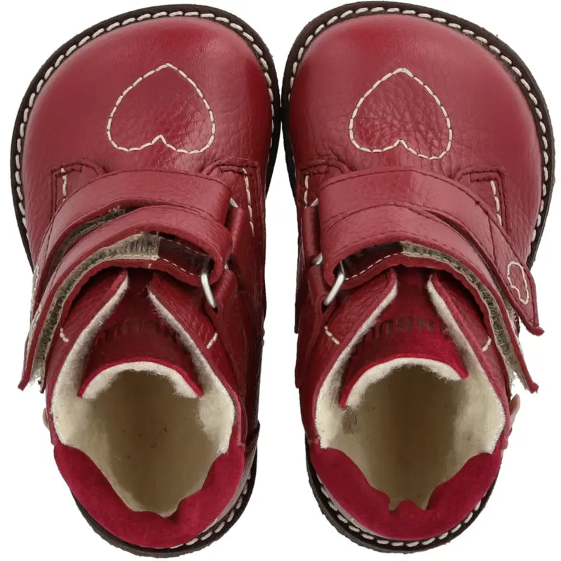 Angulus Berry/Berry Beginner Tex Boot With Heart Embroidery 5