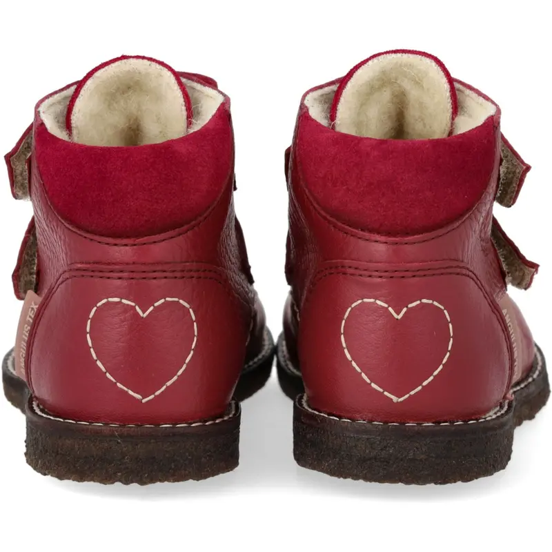 Angulus Berry/Berry Beginner Tex Boot With Heart Embroidery 6