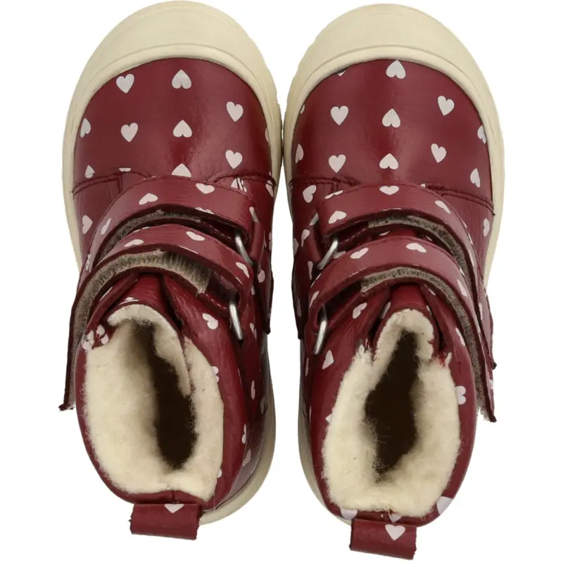 Angulus Berry W. Rose Hearts Heart Print Tex Boot With Wool Lining 3