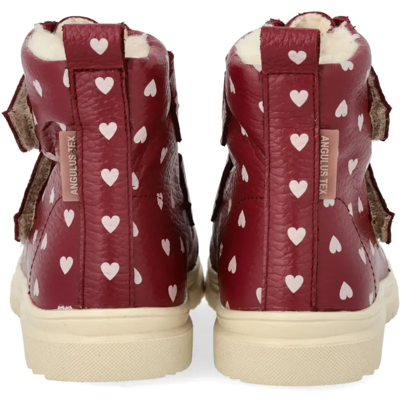 Angulus Berry W. Rose Hearts Heart Print Tex Boot With Wool Lining 4