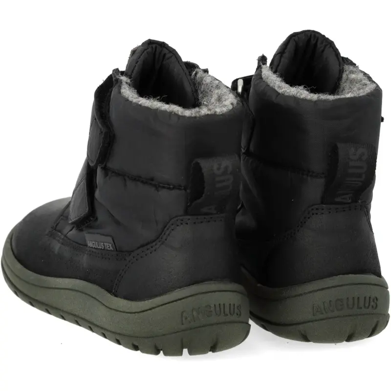 Angulus Black/Dark Grey Tex Boot In Nylon With Durable Leather Details 8
