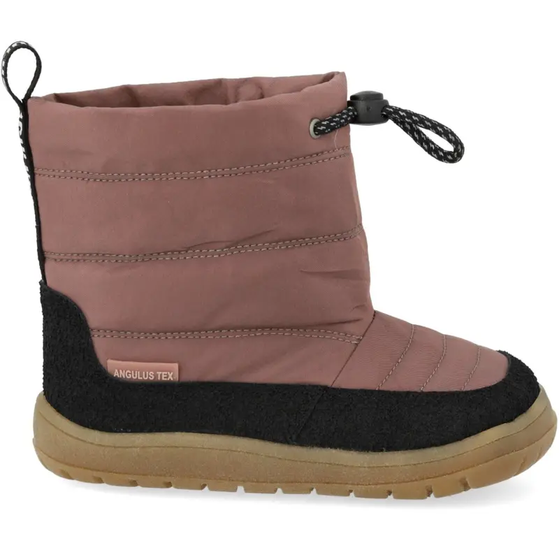 Angulus Black/Dusty Rouge Lightweight And Flexible Tex Winter Boot In Nylon 3