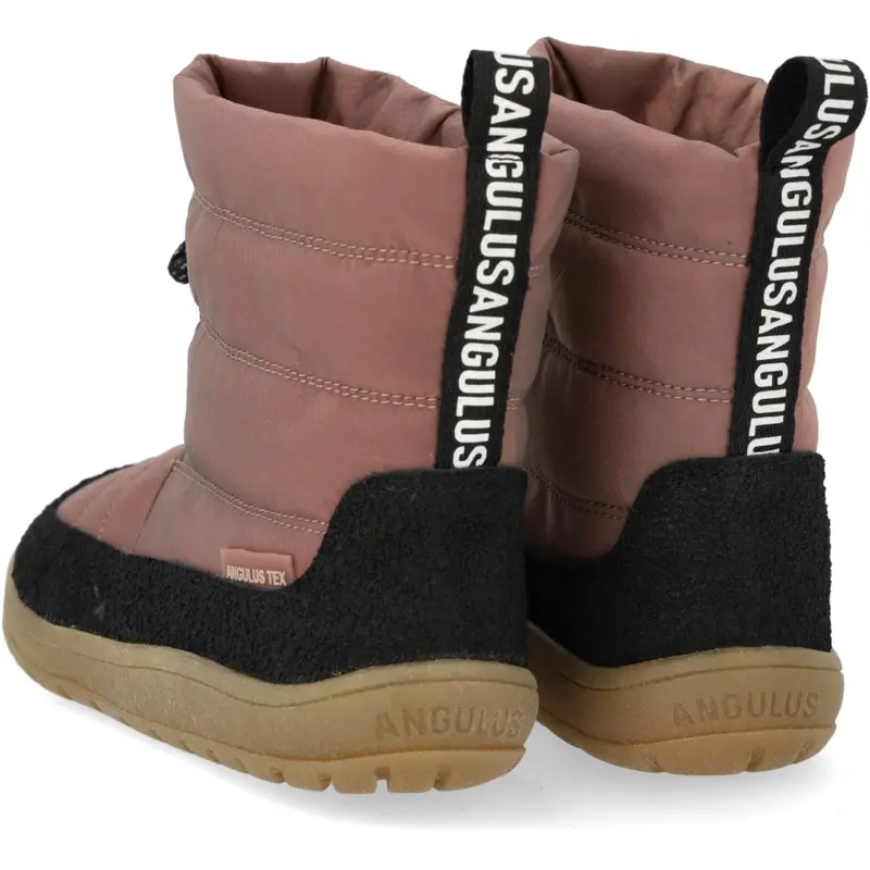 Angulus Black/Dusty Rouge Lightweight And Flexible Tex Winter Boot In Nylon 6