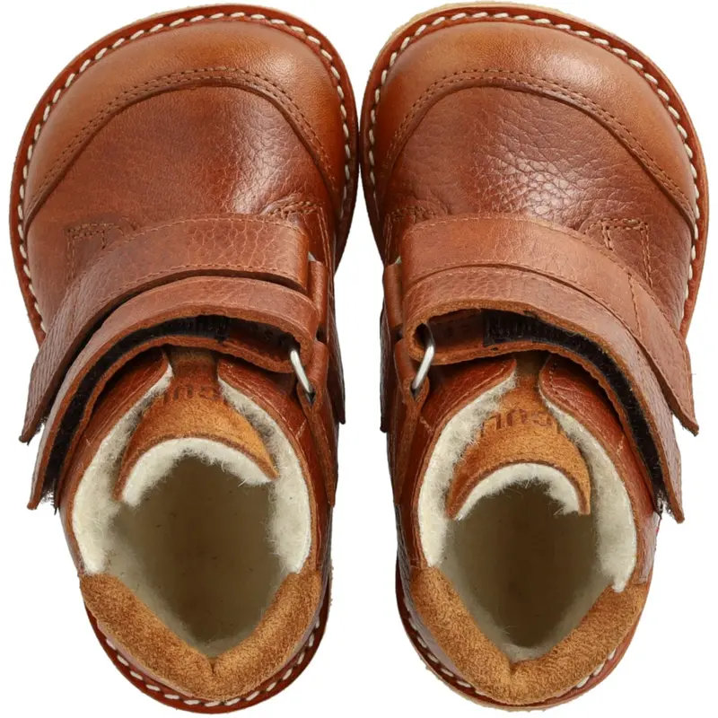 Angulus Cognac/Cognac Beginner Tex Boot With Embroidered Snowman 5