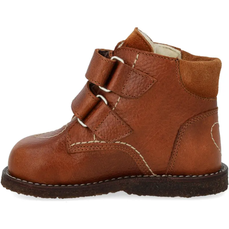 Angulus Cognac/Cognac Beginner Tex Boot With Heart Embroidery 5