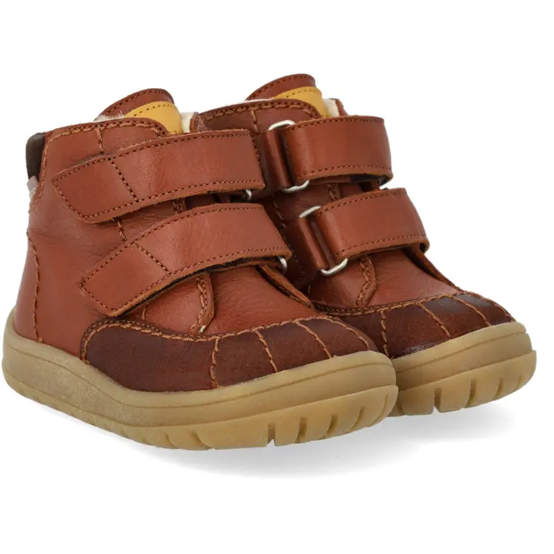 Angulus Cognac/Sun Yellow/Dark Brown Beginner Tex Boot With Contrasting Stitching 1