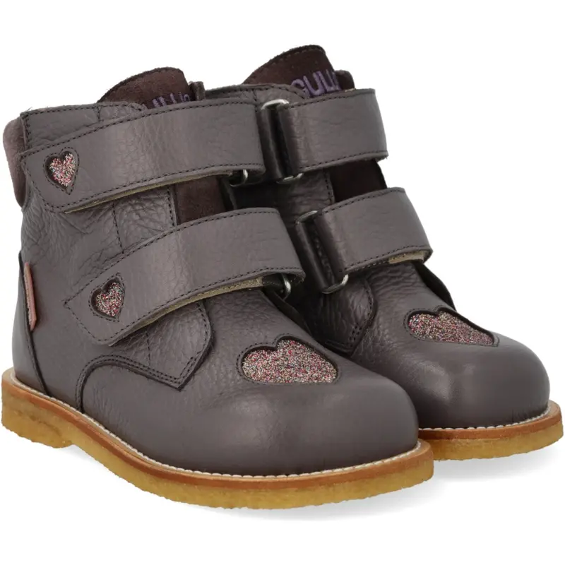 Angulus Lavender/Multi Glitter/Lavende Tex Boot With Sparkling Glitter Hearts 1
