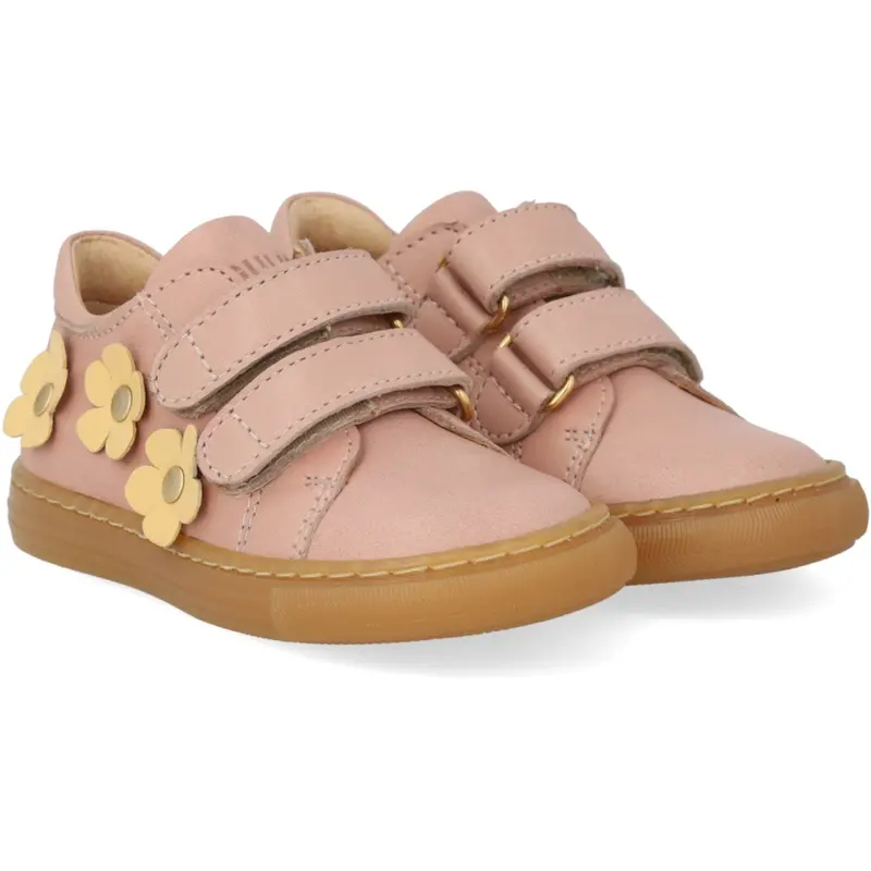 Angulus Rosebud/Mellow Yellow Begynder Sneaker Med Blomsterapplikationer 1