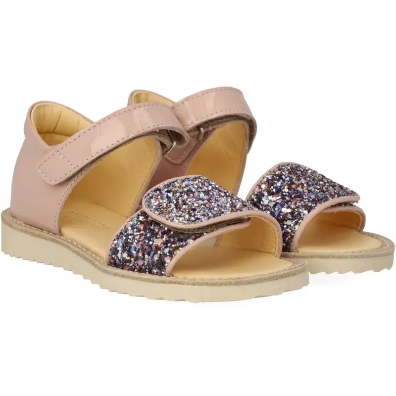 Angulus Rosebud/Pastel Multi Glitter Laksandal Med Funklende Glitterdetalje 1