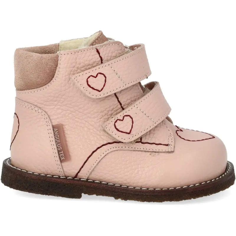 Angulus Rosebud/Rosebud Begins Tex Boot With Heart Embroidery 1