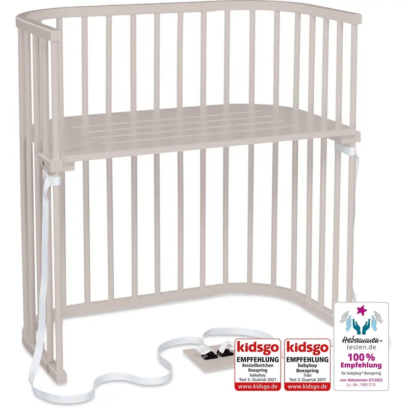 Babybay® Beige Varnished Boxspring Co-Sleeper 1