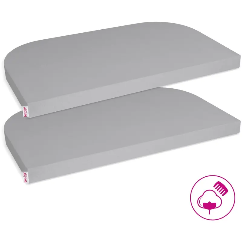 Babybay® Grey Jersey Cover Deluxe Sheet 2-Pack Boxspring Xxl 1