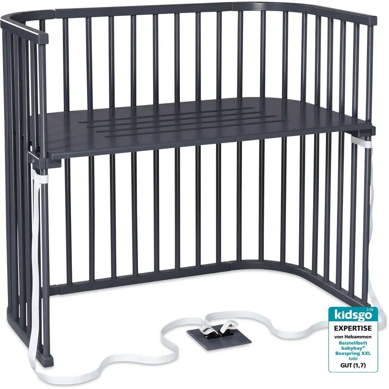 Babybay® Grey Varnished Boxspring Xxl Co-Sleeper 1