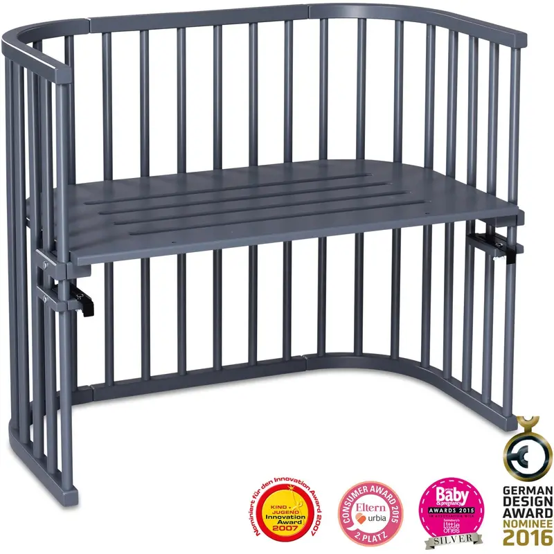 Babybay® Grey Varnished Maxi Co-Sleeper 1